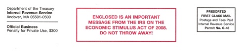 Economic Stimulus Reminder Notes Are Here!