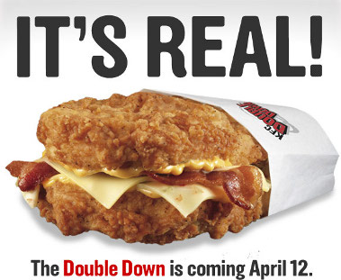 KFC's Bacon Sandwich On Fried Chicken "Bread" Starts Killing People Nationwide April 12