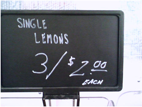 Lemon Pricing At Meijer Is Very Straightforward