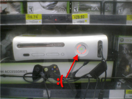 Walmart Sample XBOX 360 Demonstrates The Red Ring Of Death