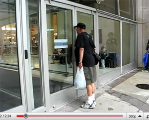 Video: Guy Has Epic Meltdown At Mall Doors Because He Can't Shop During G20 Protests