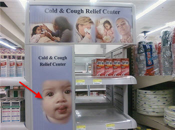 This Cold Medicine Display Is Perhaps A Little Too Realistic
