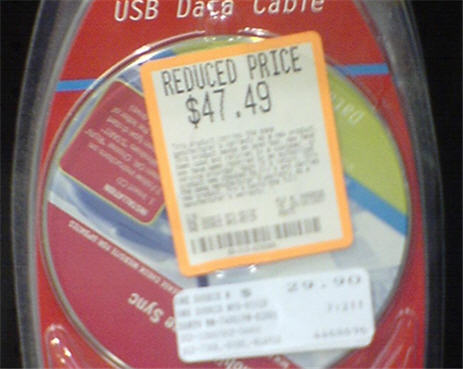 Fry's $29.90 USB Cable Open Box Price? Only $47.49