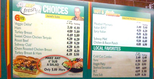 This Subway Sub To Salad Conversion Is Pretty Expensive
