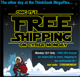 Free Shipping Today At Thinkgeek