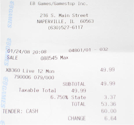 Should GameStop Charge Sales Tax On XBOX Live Memberships?