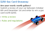 Write Carmax Car Review, Get Chance To Win $250 Gas Card