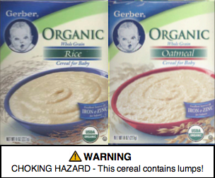 Choking Concerns Prompt Gerber To Recall Organic Rice And Oatmeal Cereals
