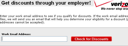 Check For Verizon Employee Discounts