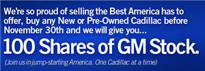 GM Shares At 66 Year Low, But You Can Get Some For Free!