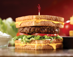 Friendly's Burger Has Grilled Cheese Sandwiches For Buns