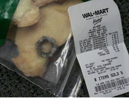 Walmart Brand Chicken: Now With Steel Hex Nut?