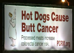 Billboard Warns Processed Meat Lovers: Hot Dogs Are Bad For Your Butt