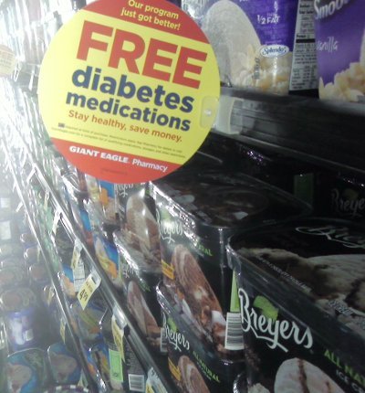 Giant Eagle's New Shelf Tags Target Ice Cream-Eating Diabetics