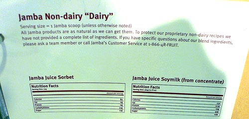 Jamba Juice's "Non-Dairy Blend" Secret Ingredient? Milk.