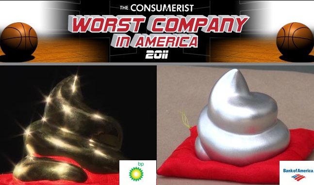 Worst Company In America Trophies In The Mail To BP & Bank Of America!