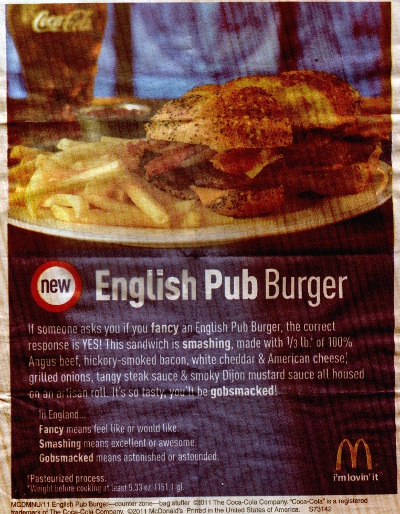 McDonald's Thinks People Like British Food, Tests "English Pub Burger"