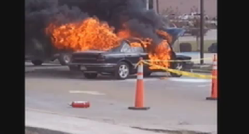 McDonald's Customer Eats Burger, Punches Cop, While Her Car Burns Up In The Parking Lot