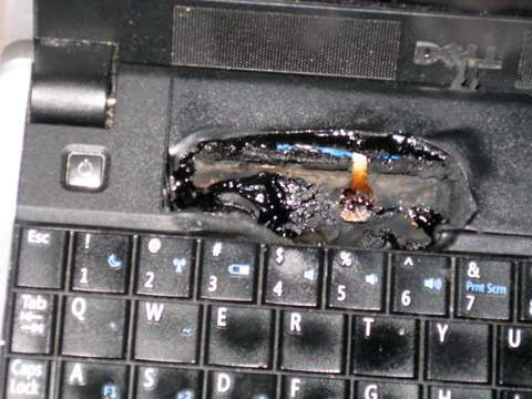 Dell Mini 9 Mysteriously Ablaze! (Pics)