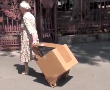 Meet The Disposable, Recyclable, Reusable Cardboard Shopping
Cart
