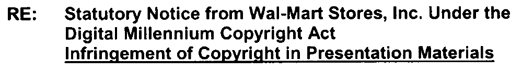 Walmart Sends Us DMCA Takedown Letter For Slideshow