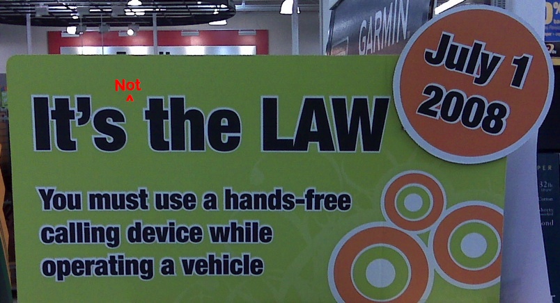 This Threatening Staples Sign Misrepresents The Law