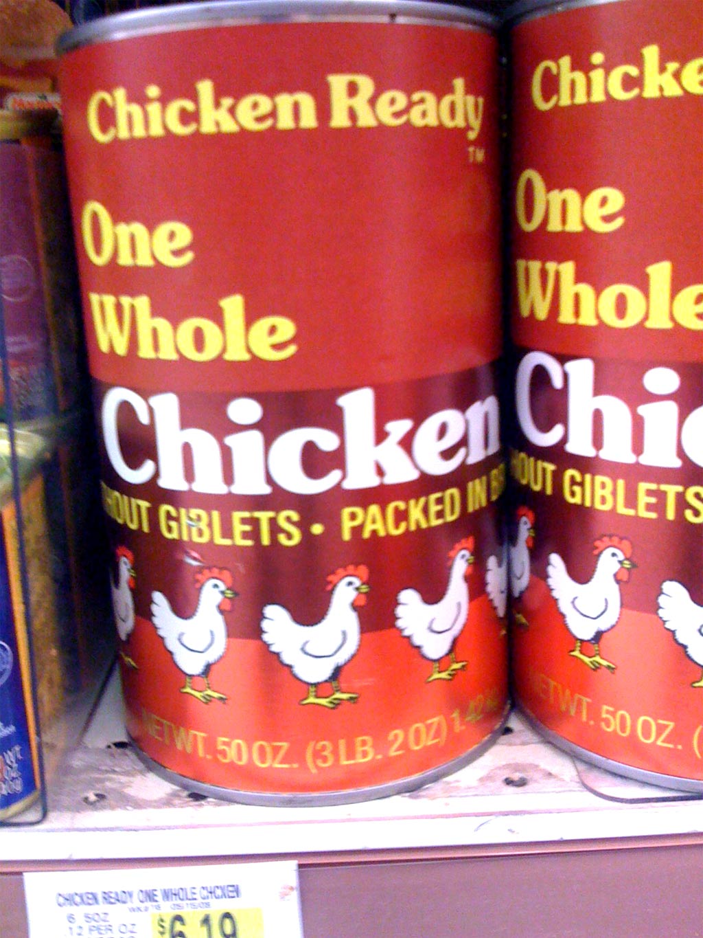 Entire Chicken Fits Into 50 oz Can