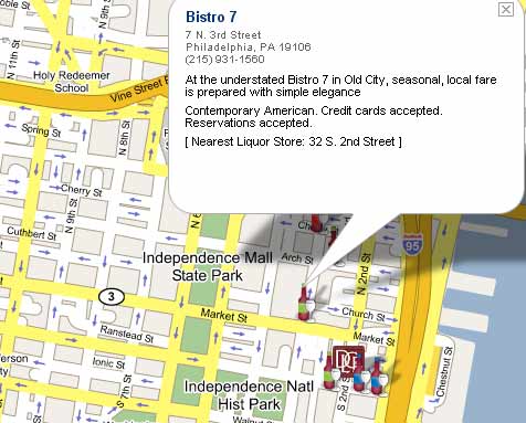 Philadelphia BYOB Google Map