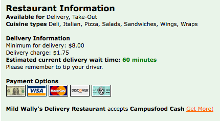 UPDATE: Campusfood's "Service Fees" Disappear …Or Do They?