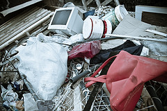 Protesters Take Trash From Foreclosed House To Bank Of America Branch