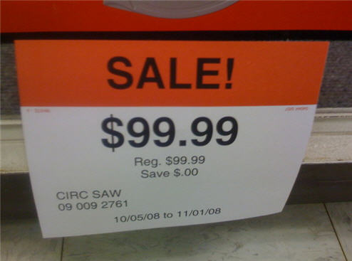 Sears Is Rather Generous With The Term "Sale!"