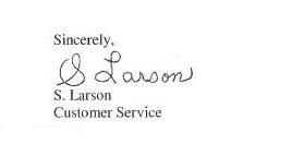 Does The "S. Larson" Who Always Signs Citibank Customer Letters Really Exist?