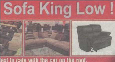Ad Authority Takes 9 Years To Get The Old "Sofa King" Joke