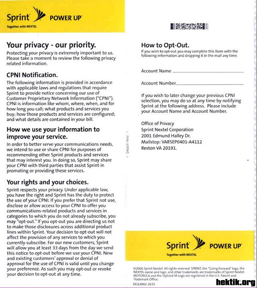 Opt-Out Of Sprint Selling Your Data