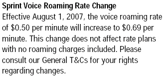 Cancel Sprint Without Early Termination Fee Over Roaming Rate Change