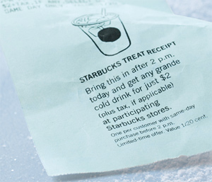 Starbucks Morning Receipt Gets You Afternoon Iced Grande For $2