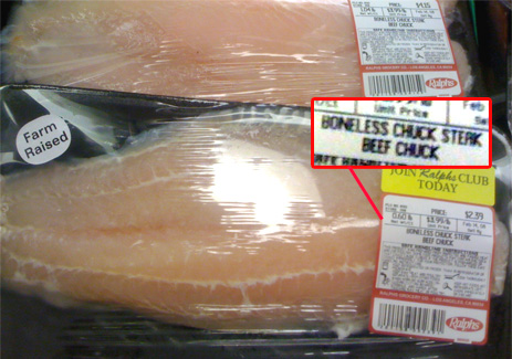 Fish Labeled As Steak