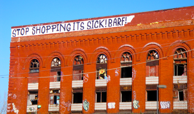 "Stop Shopping Its Sick! Barf!"