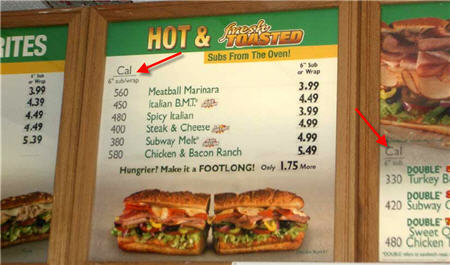 Subway To Add Calorie Information To All U.S. Menus