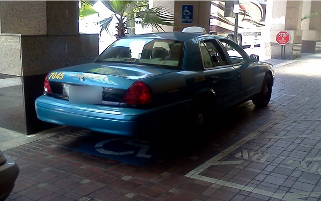 Fairmont Hotel Decides That Handicap Spot Is Really Intended For Taxi Cabs
