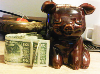 Antique Piggy Bank From eBay Stuffed With $133 In Cash