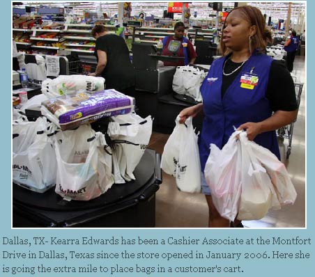 Blithely Ignorant of Wage Caps, Walmart Cashier Goes ‘The Extra Mile’