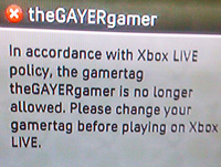 "Gay" Player Name Banned By Xbox Live