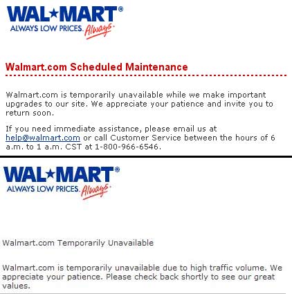 Walmart’s Website Is Down, Probably On Purpose
