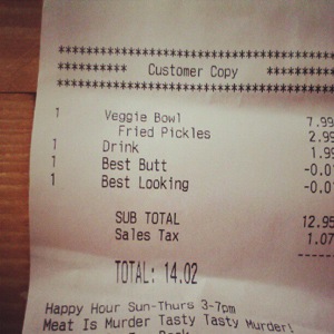 Is It Sweet Or Creepy To Get A Discount For Having The Best Butt In The Restaurant?