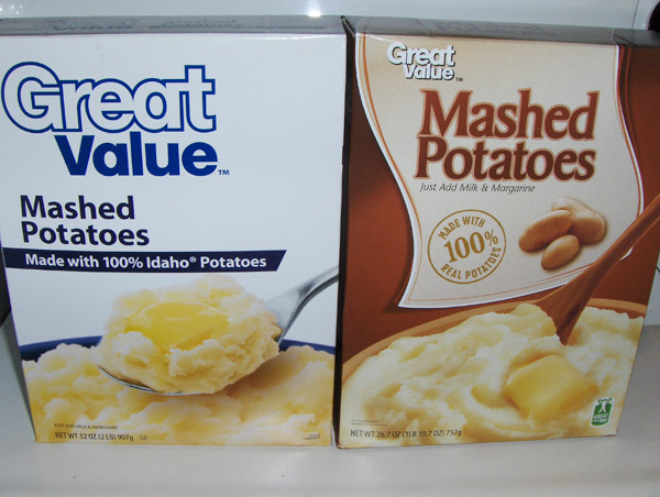 Great value discount instant mashed potatoes