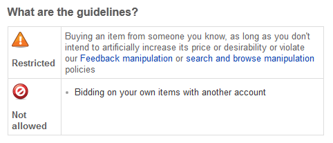 eBay now allows acquaintances of the seller to bid, so long as they follow the rules.