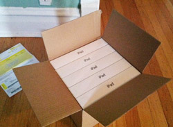 The box of iPads.