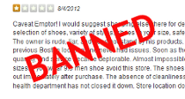 Did negative review get reviewer's mom banned from store?