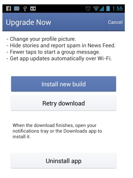 Install Facebook App on an Android phone without Google Play